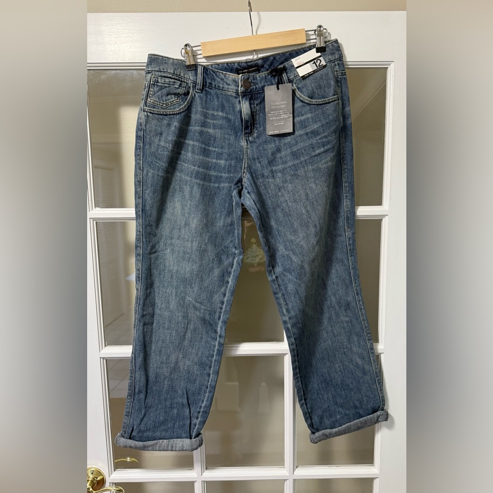 New York & Company Boyfriend Roll-Up Jeans - Blue